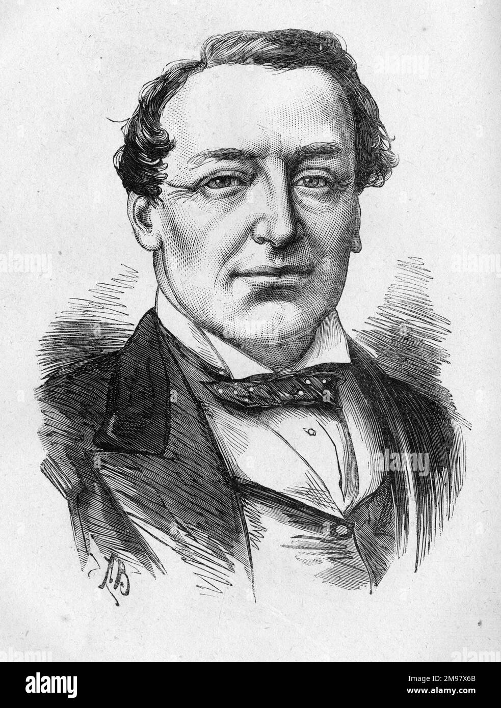Retrato de Samuel (Sam) Anderson Emery (1814-1881), actor inglés. Foto de stock