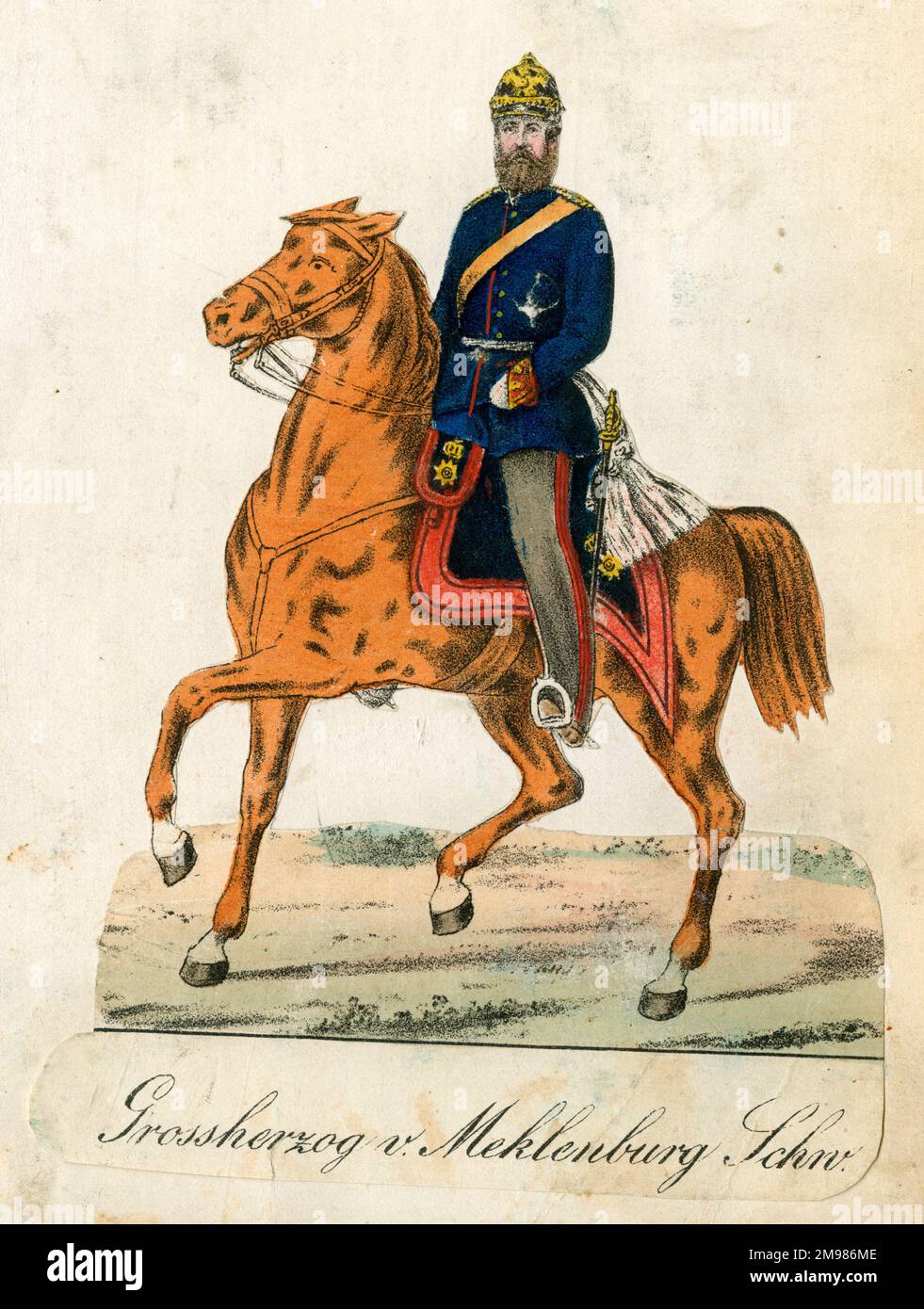 Chatarra militar alemana -- Gran Duque de Mecklemburgo-Schwerin (Federico Francisco II, 1823-1883). Foto de stock