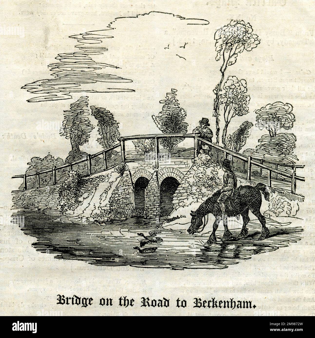 Puente en el camino a Beckenham, Kent. Foto de stock