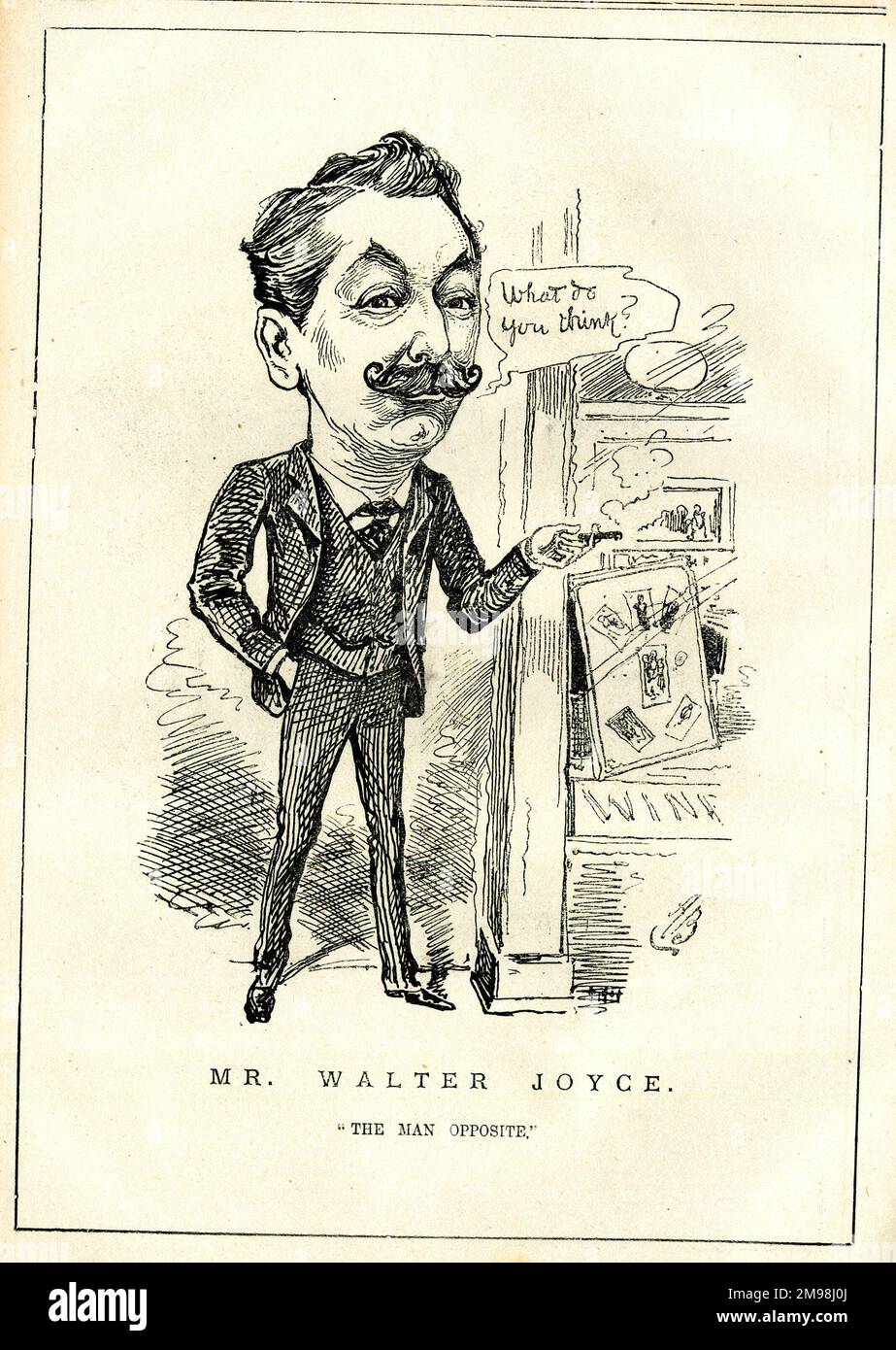 Caricatura, Walter Joyce, actor inglés -- El hombre opuesto. Foto de stock