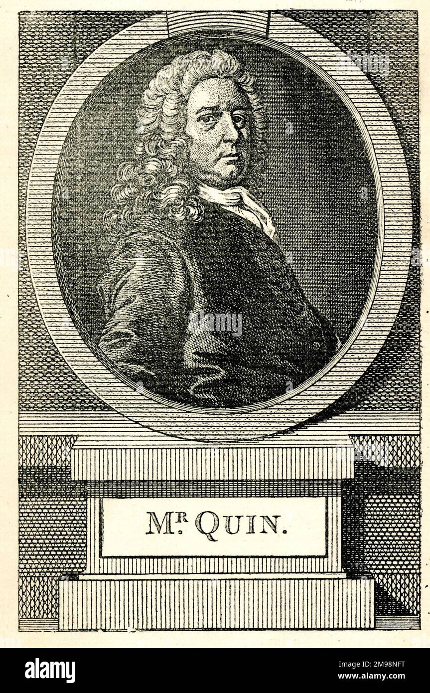 Sr. James Quin, actor inglés - Reproducido en The Theatre Magazine, mayo de 1886. Foto de stock