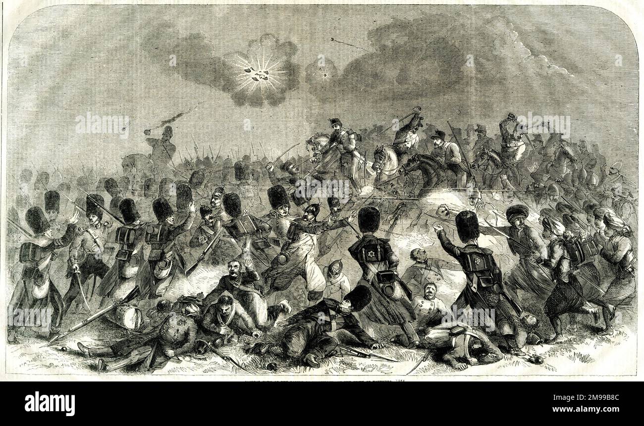 Batalla de Inkerman, Guerra de Crimea, 5 de noviembre de 1854. Foto de stock
