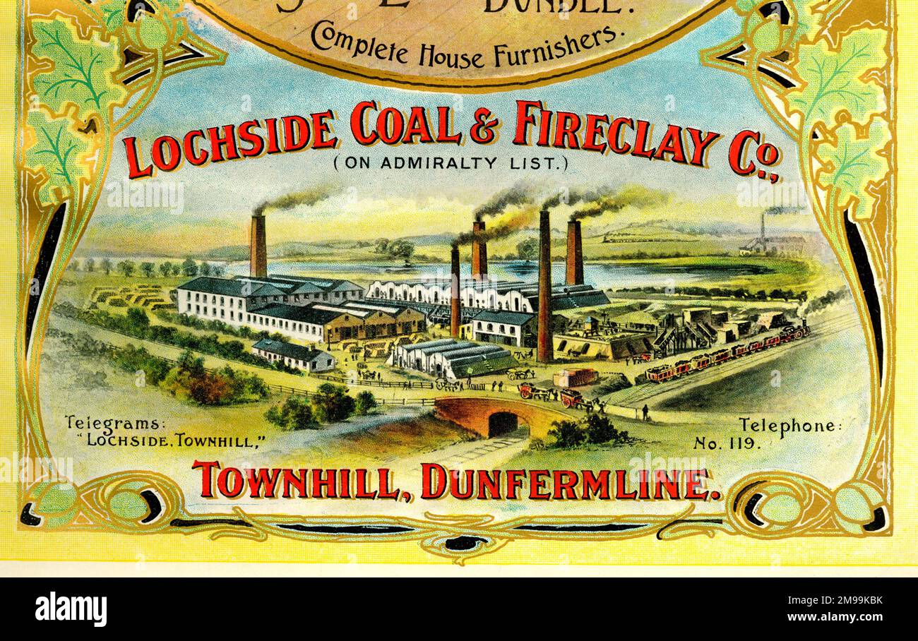 Lochside Coal & Fireclay Co, Townhill, Dunfermline, Escocia. Foto de stock