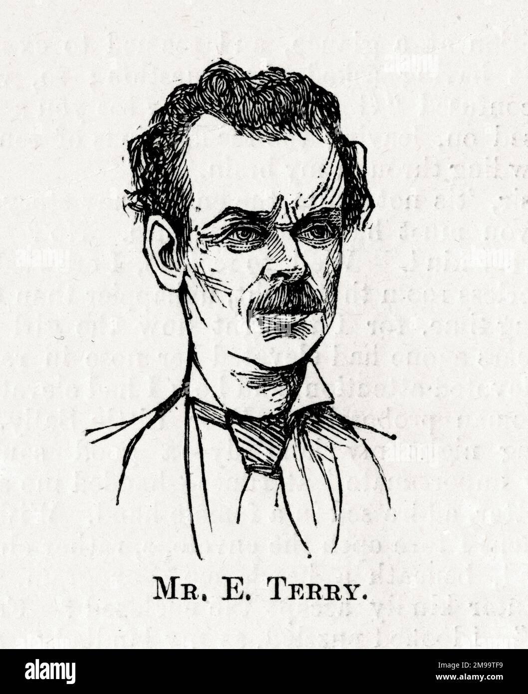 Retrato del actor y director de teatro inglés Edward O'Connor Terry (1844-1912). Foto de stock