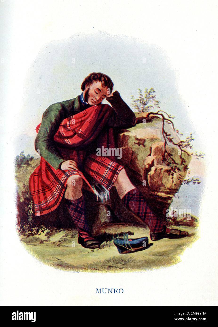 Munro, Traje Tradicional Clanes de las Tierras Altas Escocesas - Los Clanes  de las Tierras Altas de Escocia Vol. 2 1923 Fotografía de stock - Alamy