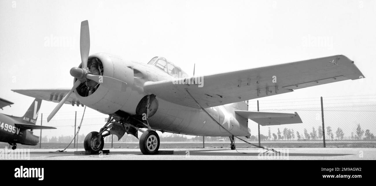 General Motors FM-2 Wildcat N7835C (msn 5832, BuAernumber 86774), en el Museo del Aire, Claremont. Foto de stock