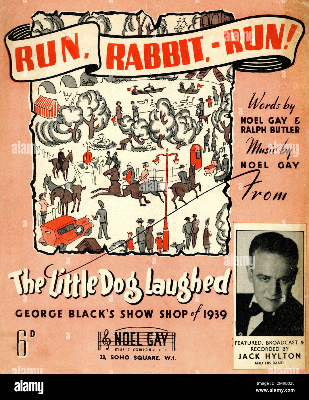 Versión musical, Run, Rabbit, Run, palabras de Noel Gay y Ralph Butler, música de Noel Gay, de The Little Dog Laured, George Black's Show Shop de 1939. Foto de stock