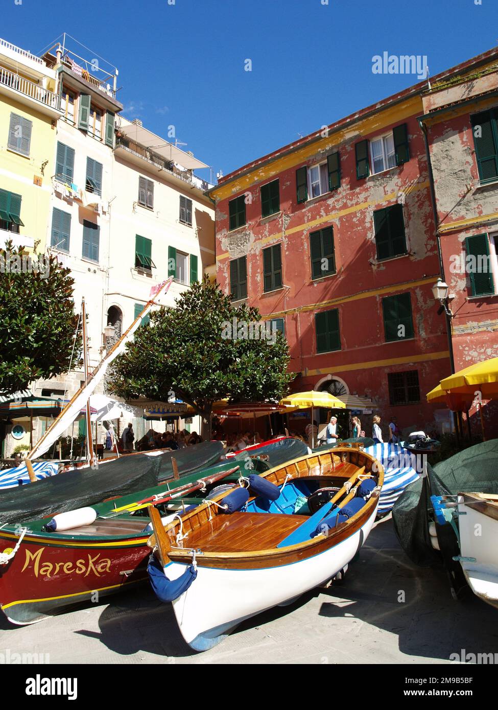 Litoral italiano Cinque Terre Foto de stock
