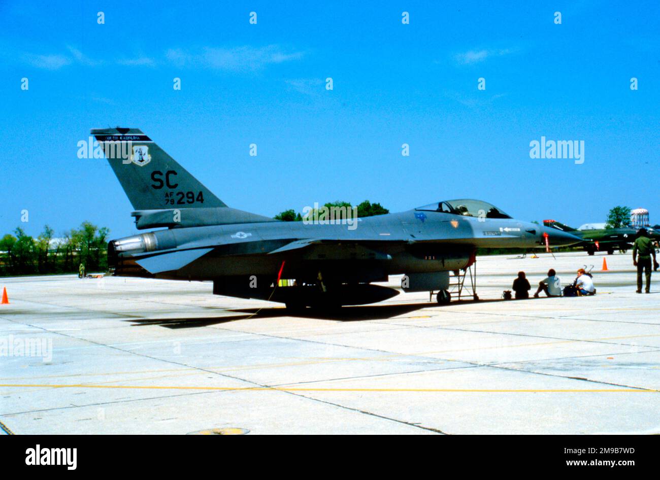 Fuerza Aérea de los Estados Unidos (USAF) - General Dynamics F-16A Block 10 Fighting Falcon 79-0294 (msn 61-79, código base 'SC'), de la Guardia Nacional Aérea de Carolina del Sur. Foto de stock