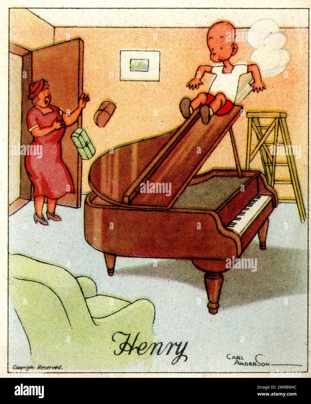 Piano Slide, dibujos animados de Henry por Carl Anderson Fotografía de  stock - Alamy
