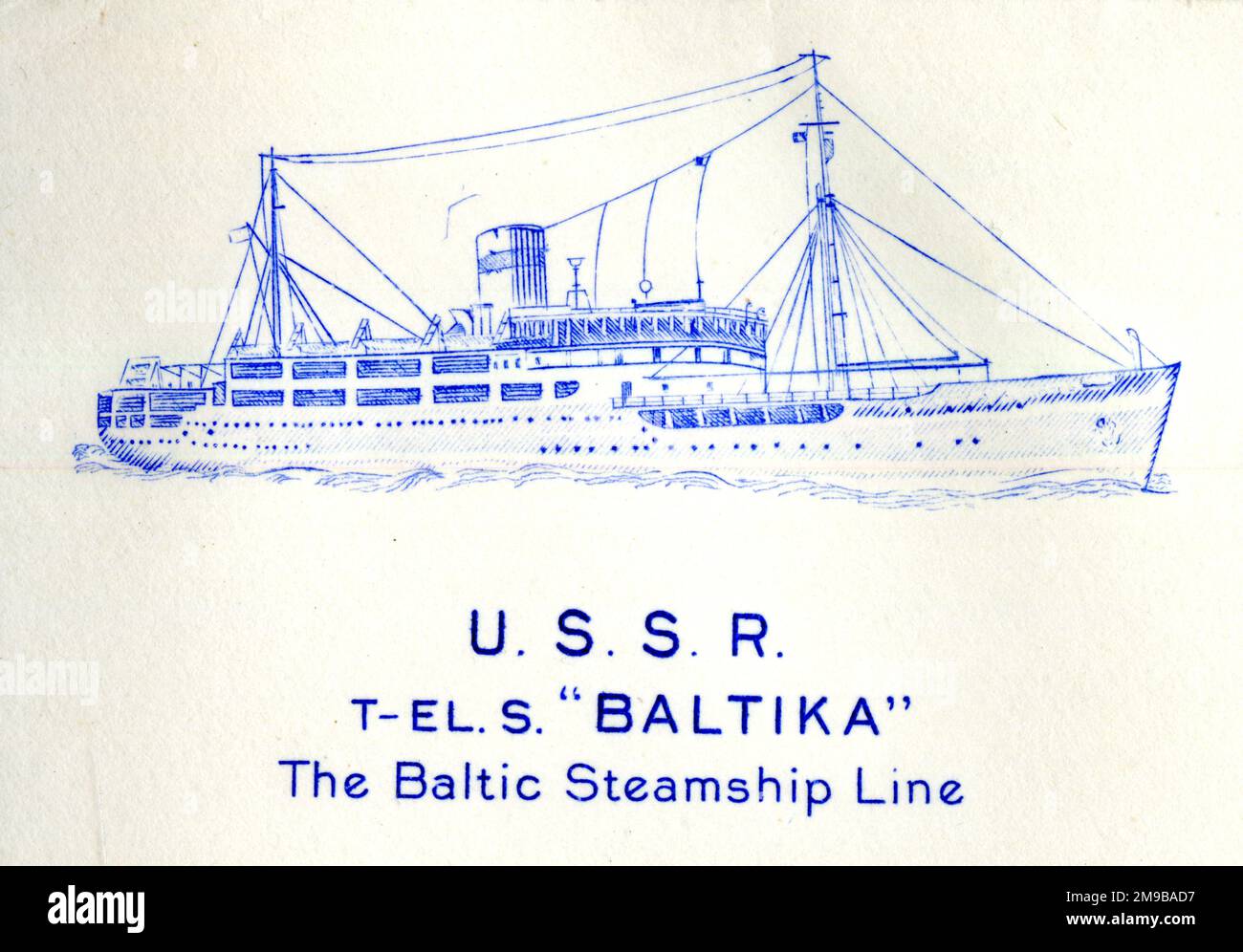 URSS T-EL S Baltika, la línea de vapor del Báltico Foto de stock