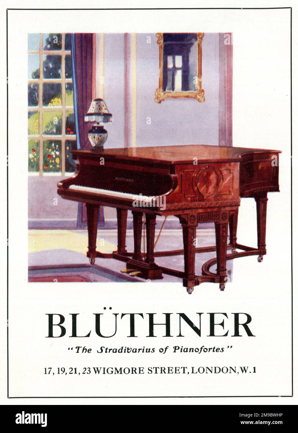 Bluthner Pianos, Wigmore Street, Londres W1 Foto de stock