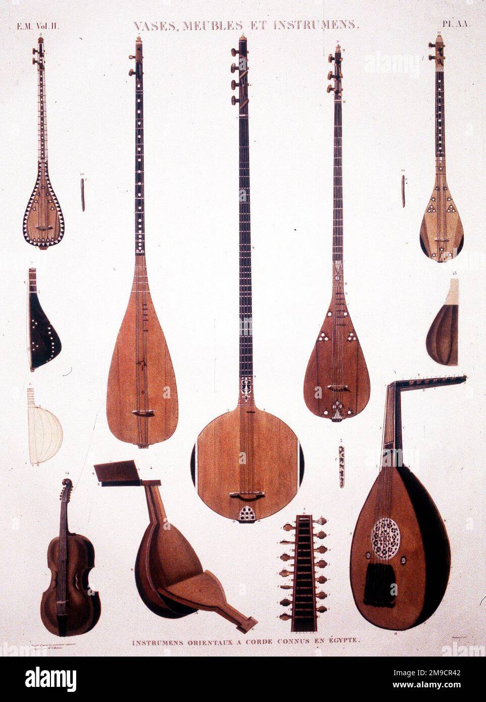 Instrumentos musicales egipcios Foto de stock