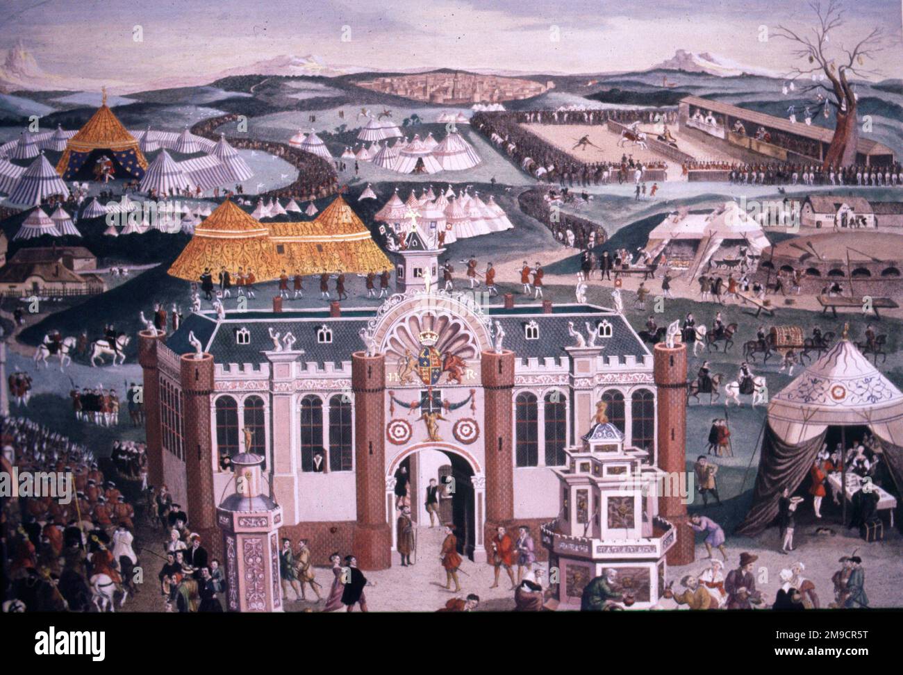 Campo de la tela de oro, Balinghem, Francia donde el rey Enrique VIII se reunió con el rey Francisco I de Francia Foto de stock