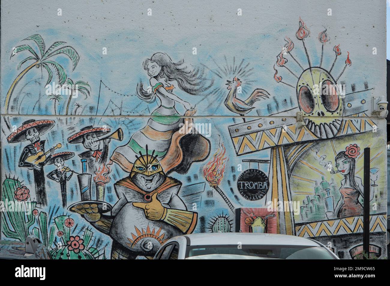 Tromba Street Art, South Yarra, Victoria, Australia Foto de stock