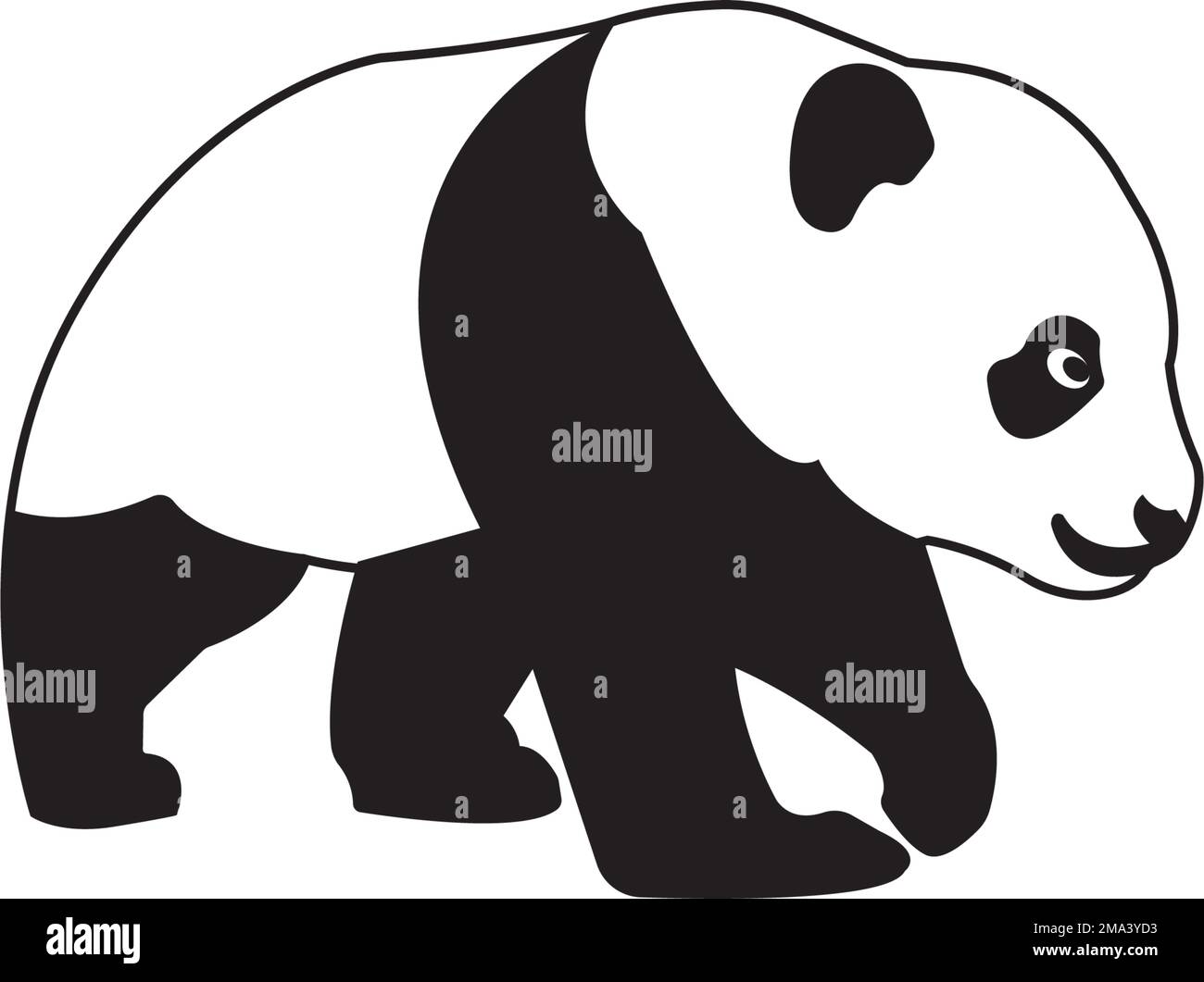 Icono de Panda. ilustración vectorial logo plantilla. Ilustración del Vector