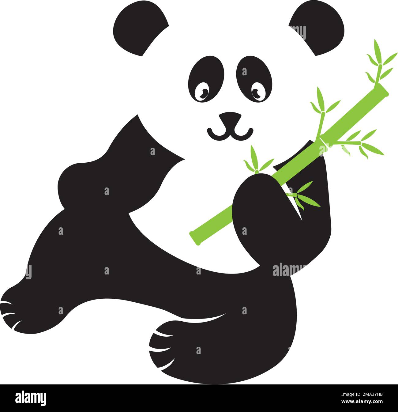 Icono de Panda. ilustración vectorial logo plantilla. Ilustración del Vector