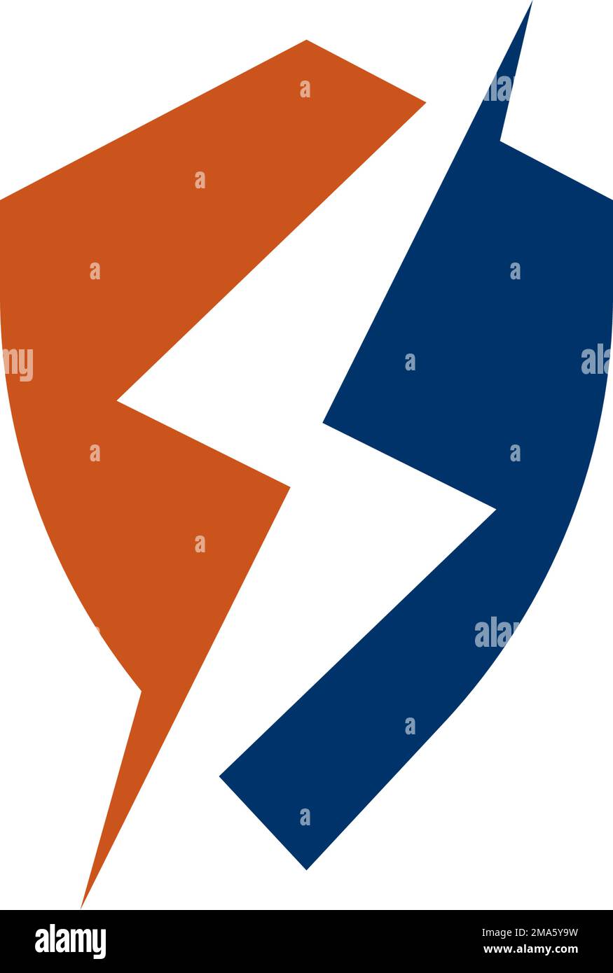 thunder shield logo vecor icono de diseño de ilustración Ilustración del Vector