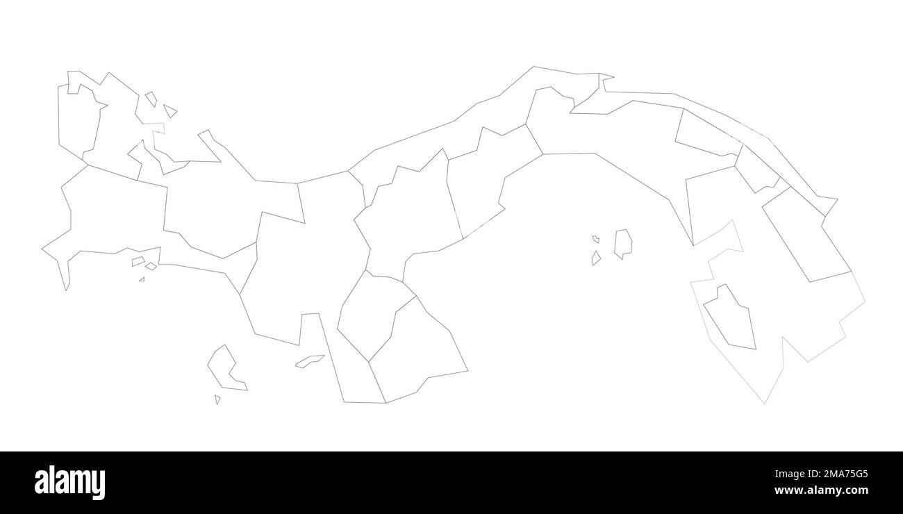 Panamá Mapa Político De Las Divisiones Administrativas Imagen Vector De Stock Alamy 