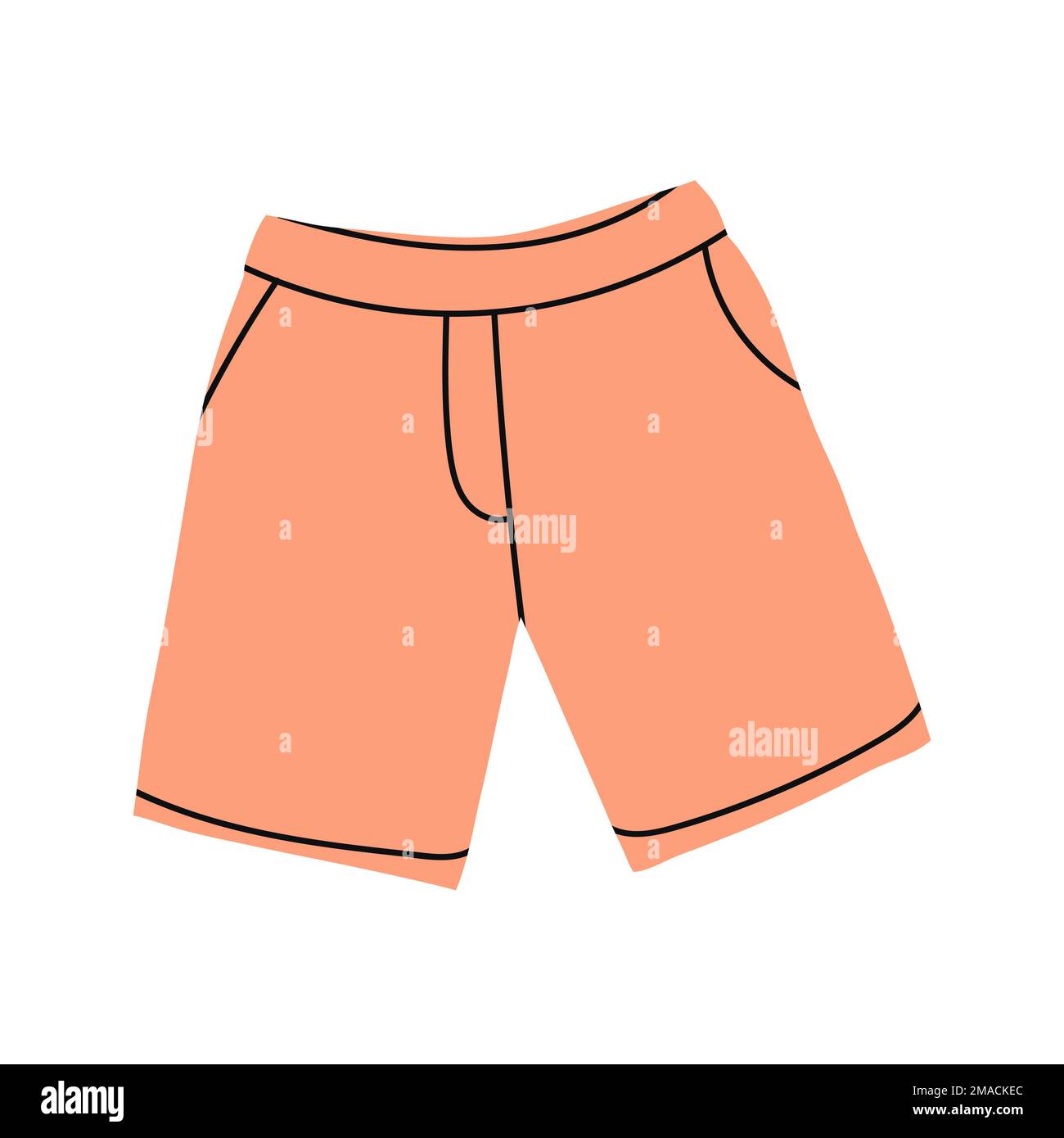 Pantalones cortos deportivos. Ropa moderna para hombres y mujeres.  Ilustración vectorial plana aislada sobre fondo blanco Imagen Vector de  stock - Alamy