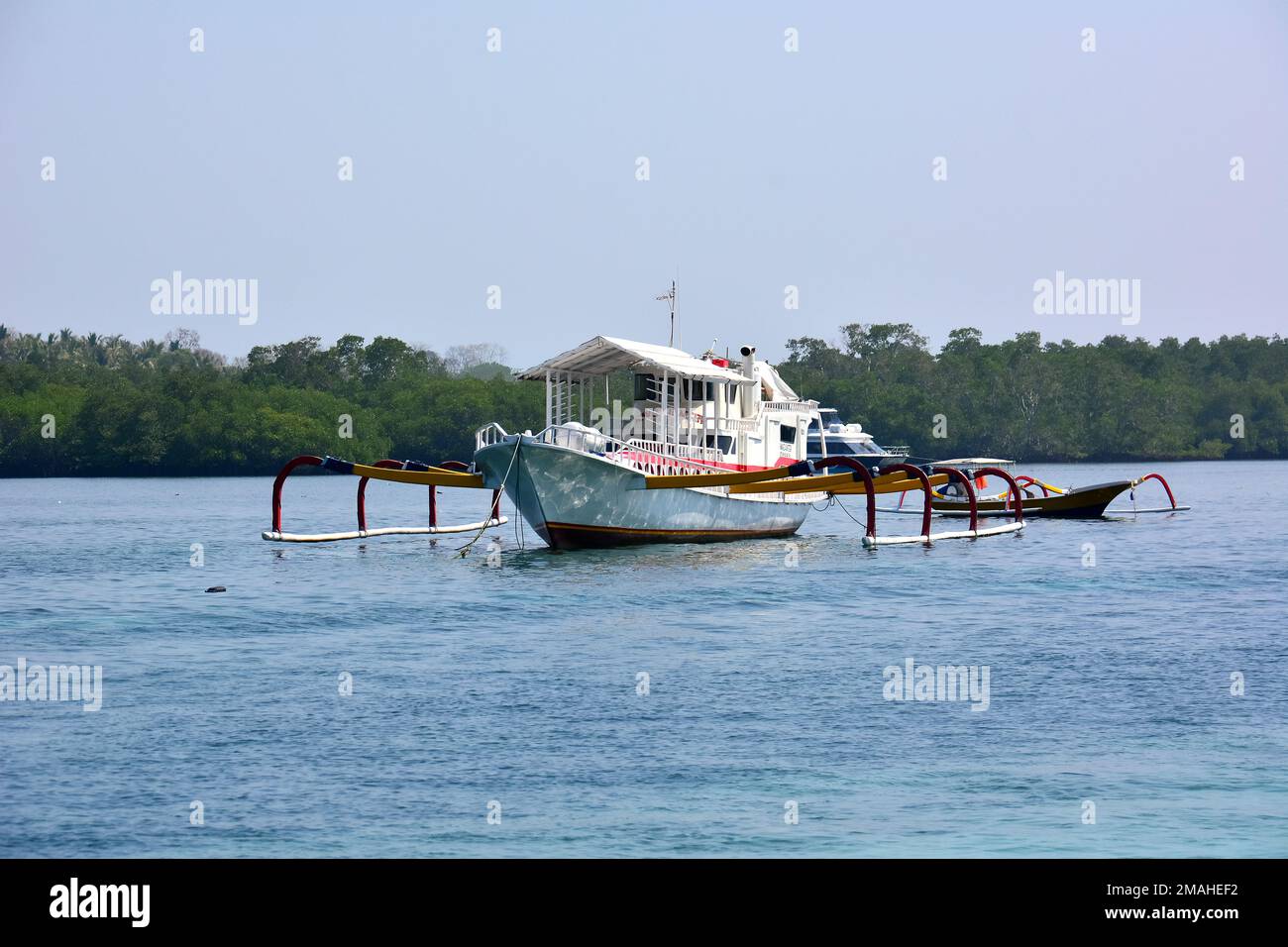 Barco, Gili Air, Islas Gili, Nusa Occidental Tenggara, Indonesia, Asia Foto de stock