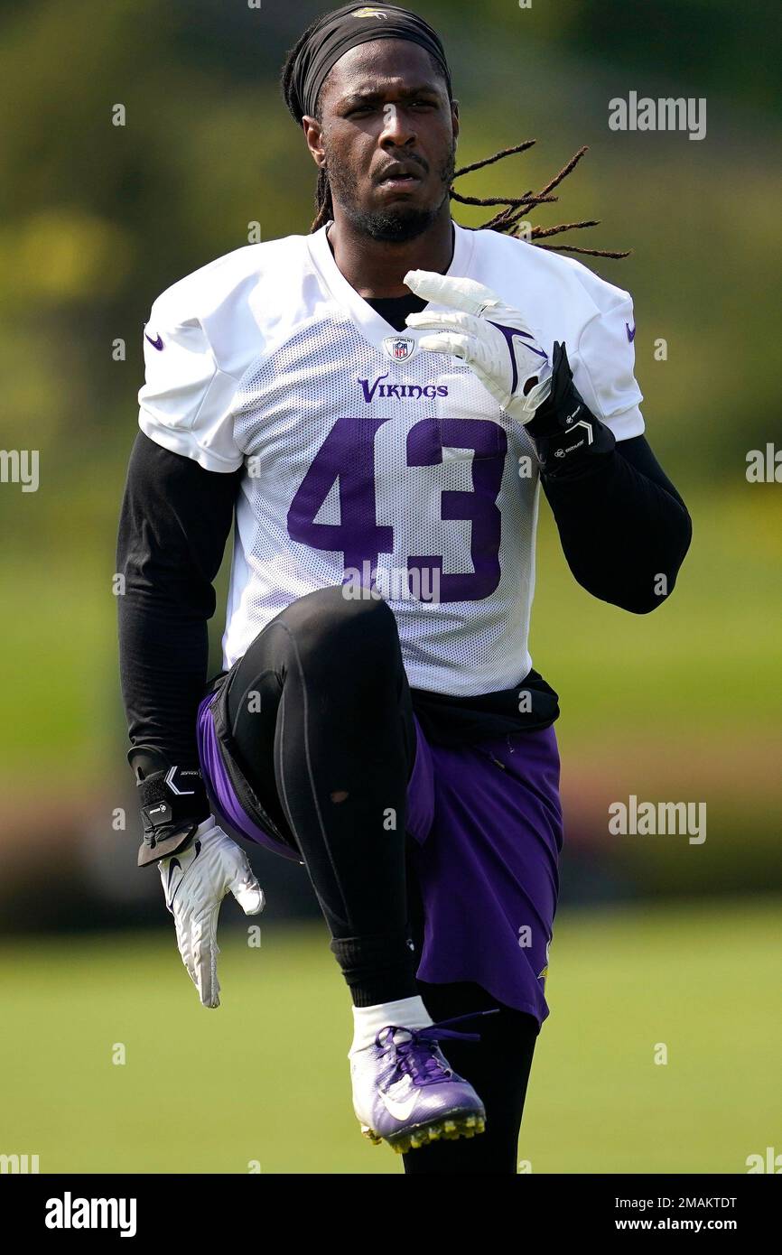 Minnesota Vikings cornerback Kris Boyd warms up before their game against  the San Francisco 49ers during an NFL preseason football game, Saturday,  Aug. 20, 2022, in Minneapolis. (AP Photo/Craig Lassig Stock Photo 