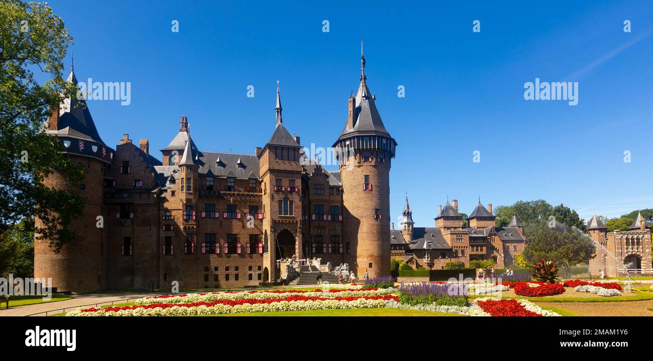 Castillo de Haar y jardín Foto de stock