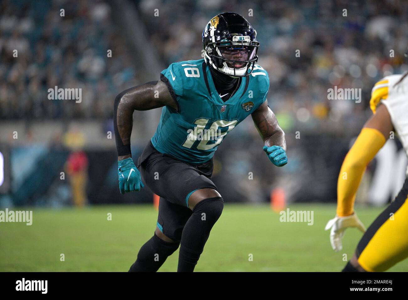 Jacksonville Jaguars Wide Receiver Laquon Treadwell (18) Runs A Route ...