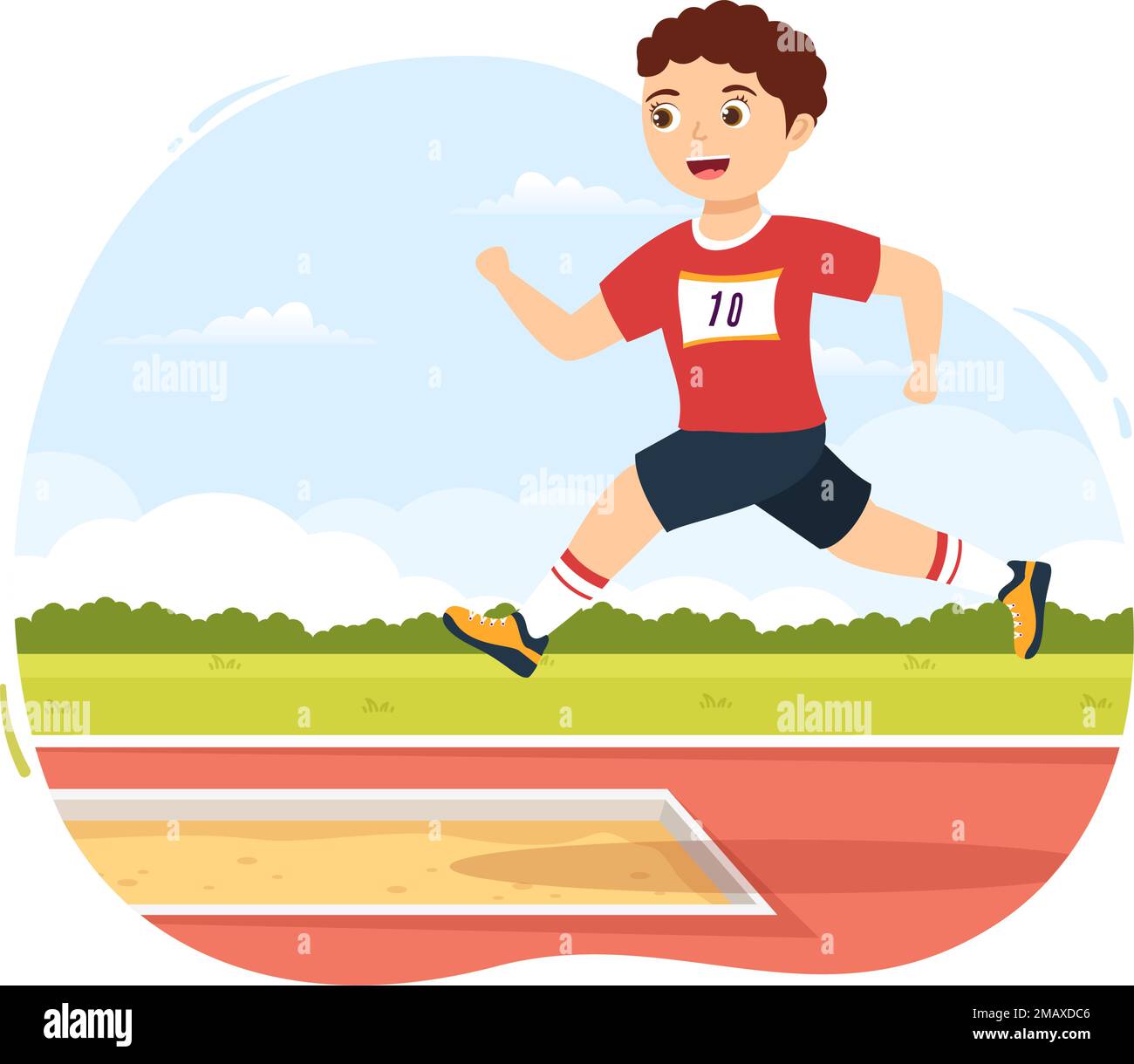 Vuelo en salto largo en atletismo Imágenes recortadas de stock - Alamy