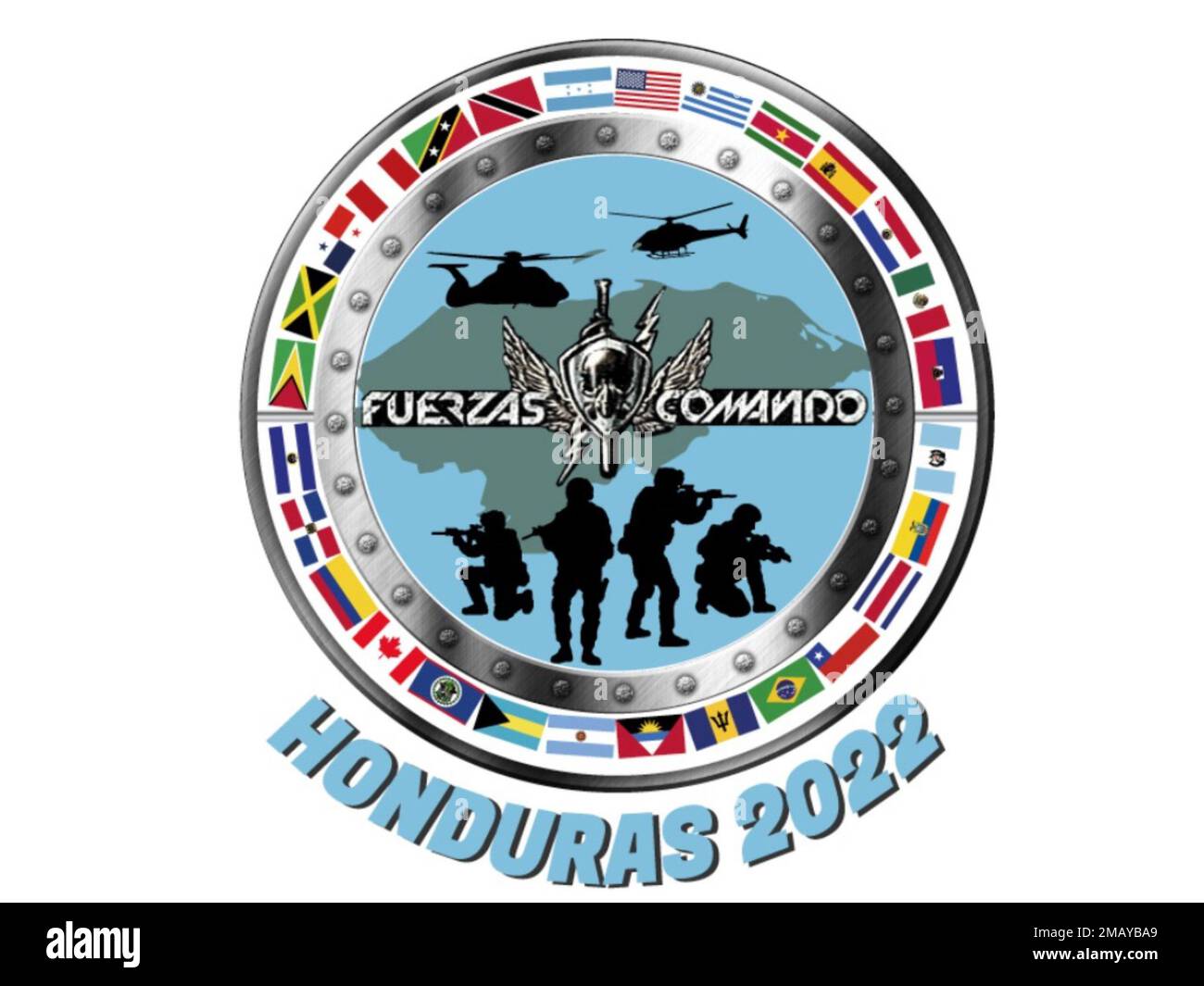 TEGUCIGALPA, Honduras – Honduras dará inicio a la ceremonia de apertura de Fuerzas Comando 2022 (FC22) en Campo Marte a las 2 p.m. 13 de junio de 2022. Más de 20 países competirán en una competencia de habilidades de las Fuerzas de Operaciones Especiales (SOF) para ganar el título del país con las Mejores Operaciones Especiales en las Américas entre el 13 y el 23 de junio. FC22 es compatible con EE.UU Iniciativa del Comando Sur para mejorar la cooperación, la confianza y la confianza multinacional y regional a través de compromisos persistentes y consistentes con aliados y socios en el Hemisferio Occidental. Foto de stock