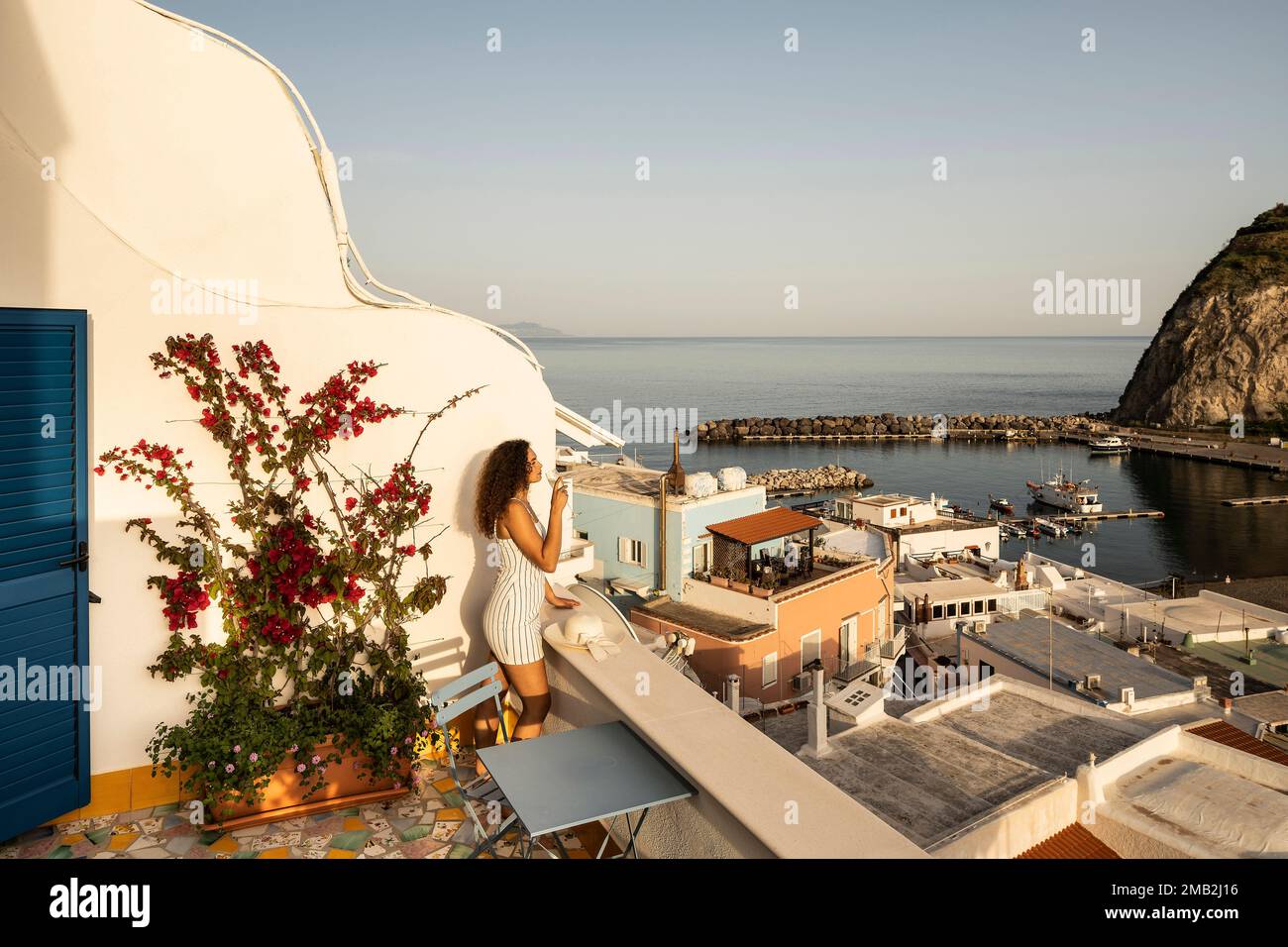 Italia, Campania, Ischia - Sant'Angelo, Casa al Sole Foto de stock