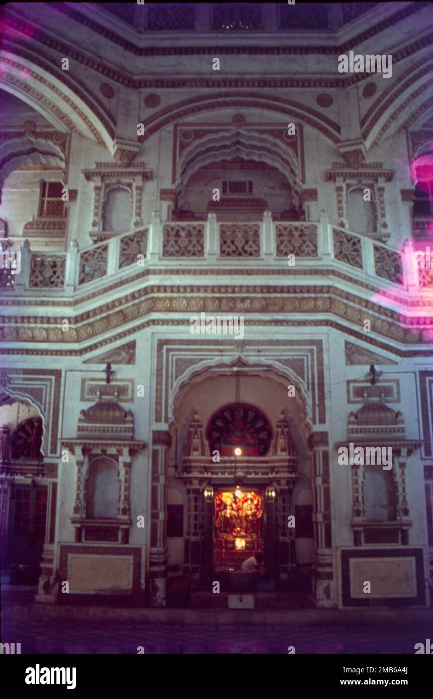 Templo Radha Krishna, Morbi, Gujrat, India Foto de stock