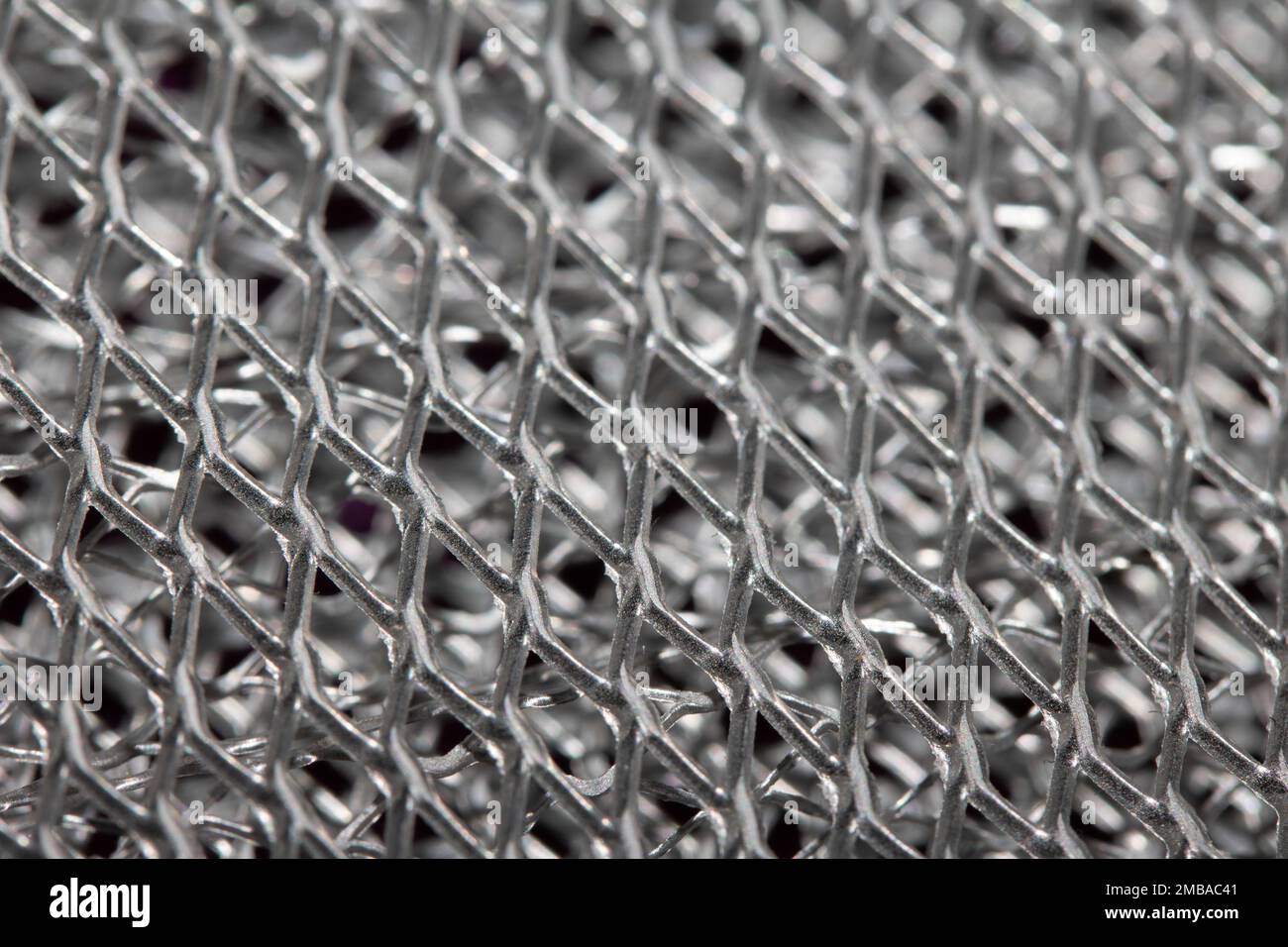 malla de alambre Cierre la superficie de acero para el fondo Fotografía de stock - Alamy