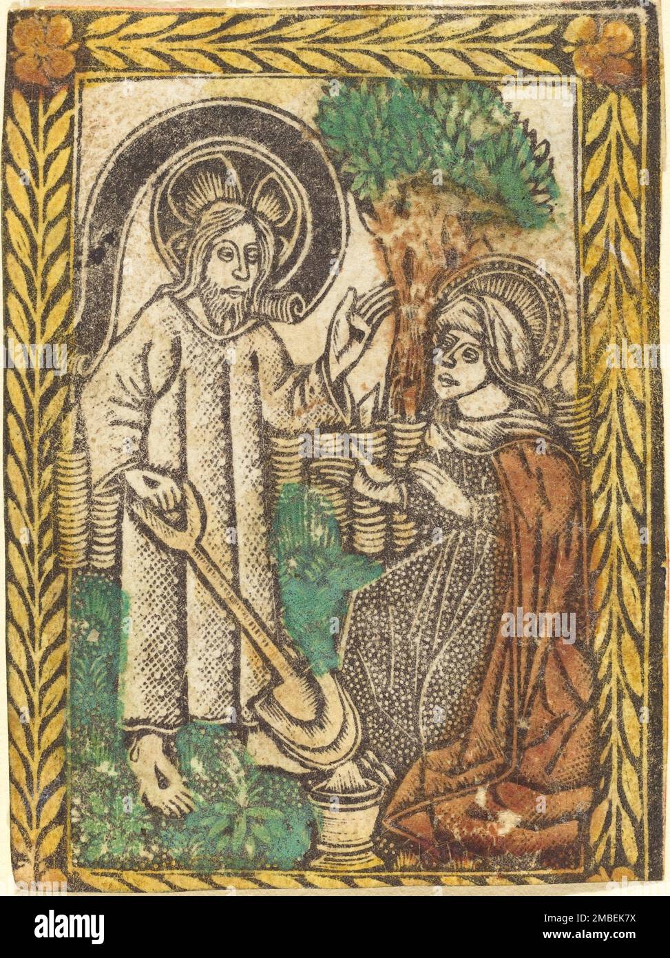 Cristo apareciendo a la Magdalena como un jardinero, 1460/1480. Foto de stock