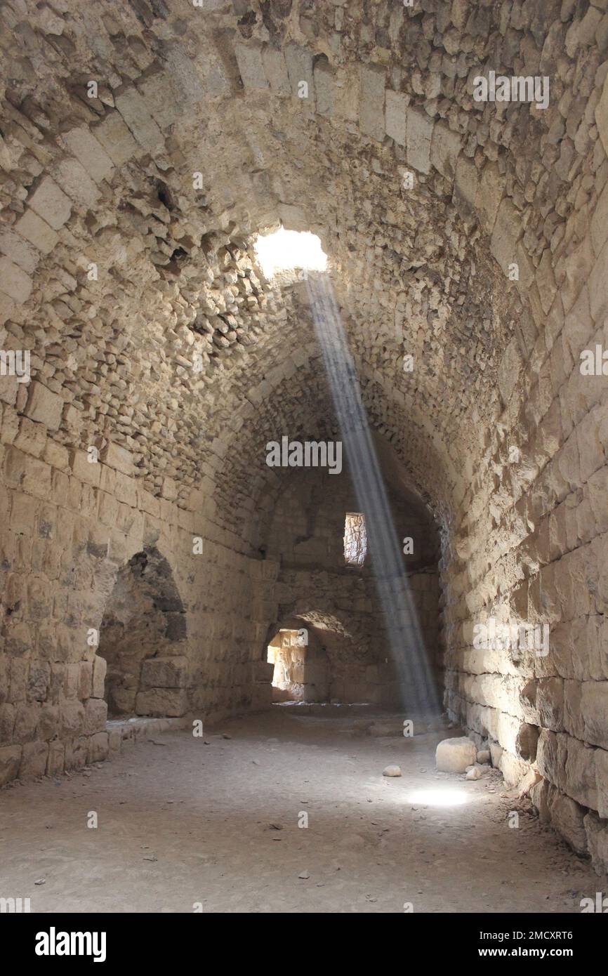 El castillo de Kerak, Al-Karak, Jordania Foto de stock