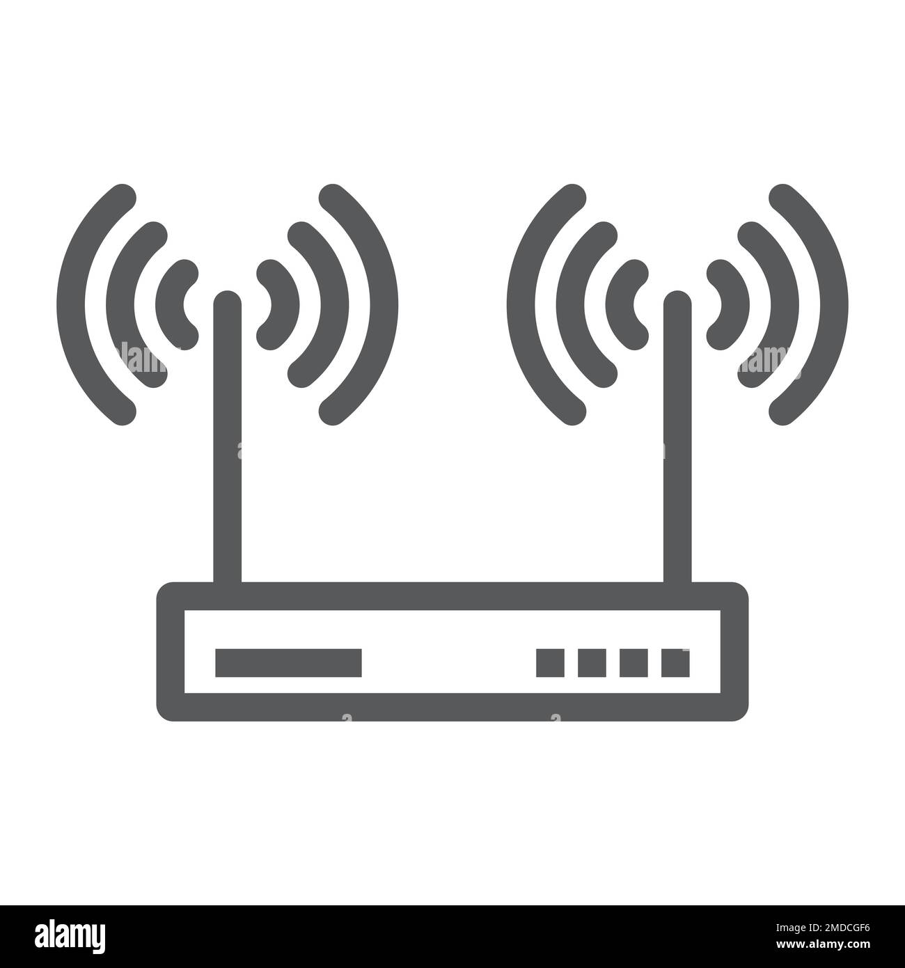 Icono de línea de router wifi, electrónica y de red, señal de Internet,  gráficos vectoriales, un patrón lineal sobre un fondo blanco, eps 10 Imagen  Vector de stock - Alamy