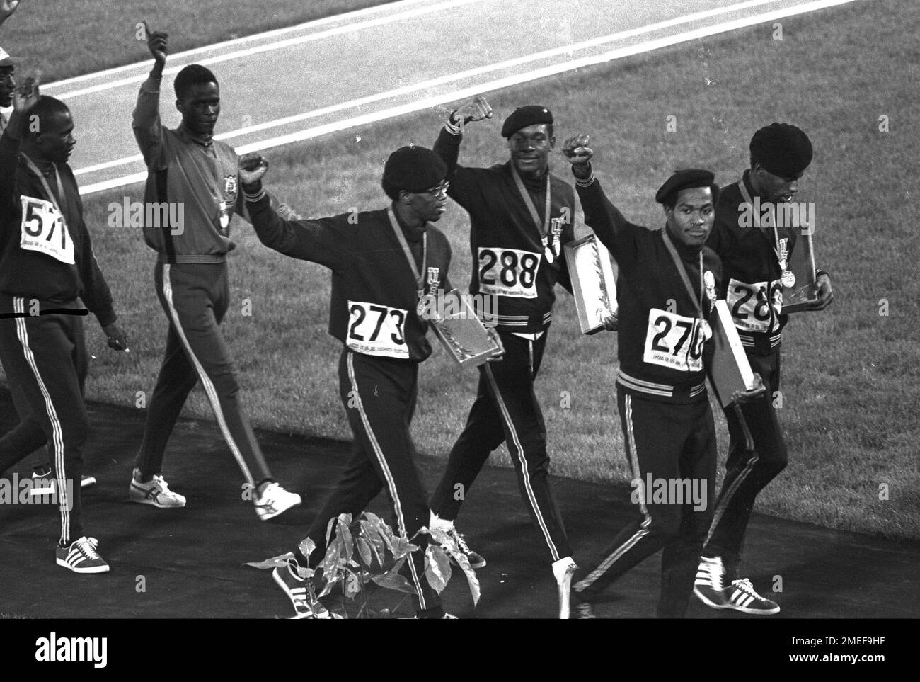 FILE Three out of four members of the United States 4x400meter relay