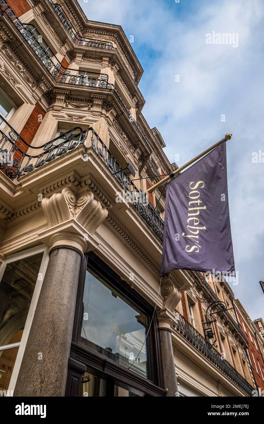 Sotheby's, los subastadores en St Gorge Street, Mayfair Londres W1 Foto de stock