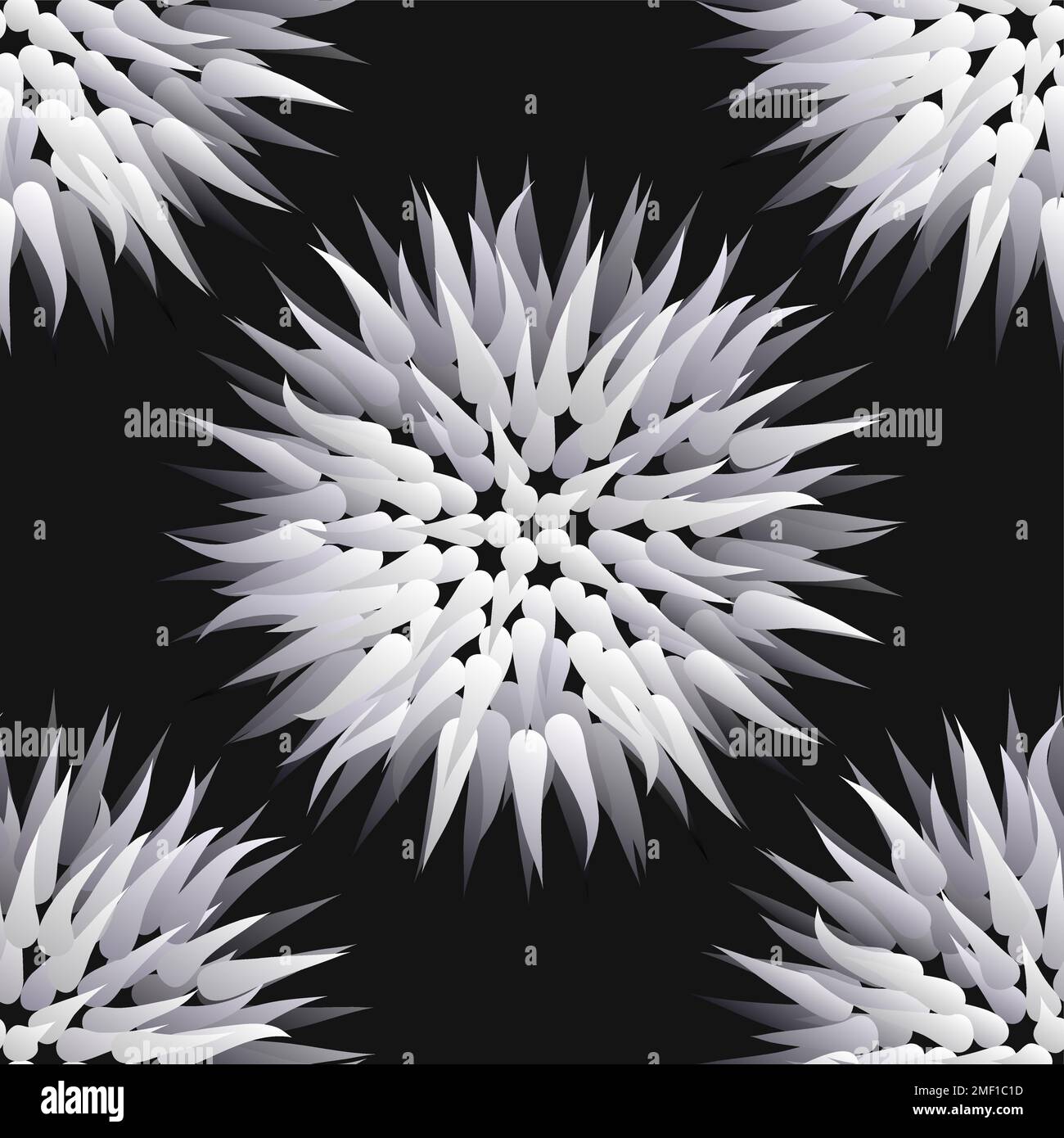 Patrón sin fisuras con flores. Fondo de pantalla moderno con estilo floral. 3d ilustración vectorial. Ilustración del Vector