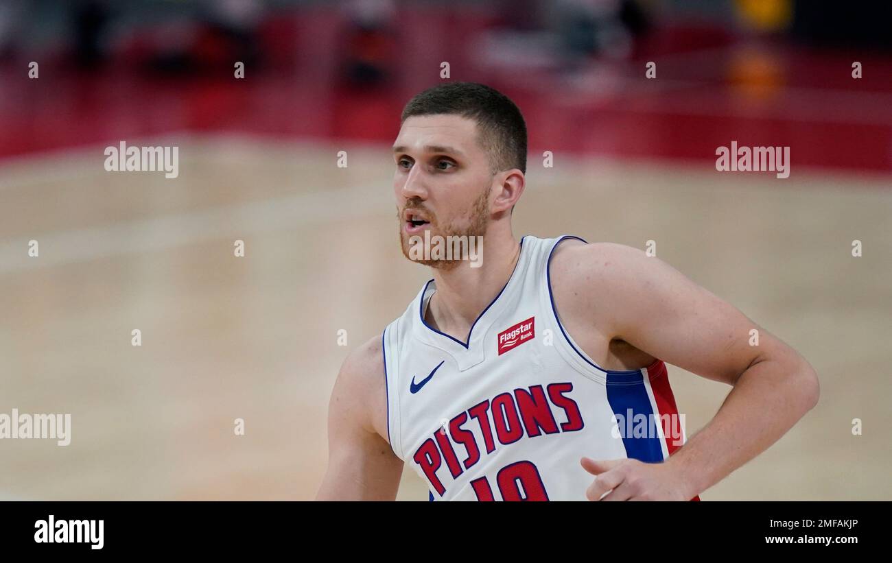 Detroit Pistons guard Svi Mykhailiuk plays during overtime of of an NBA ...