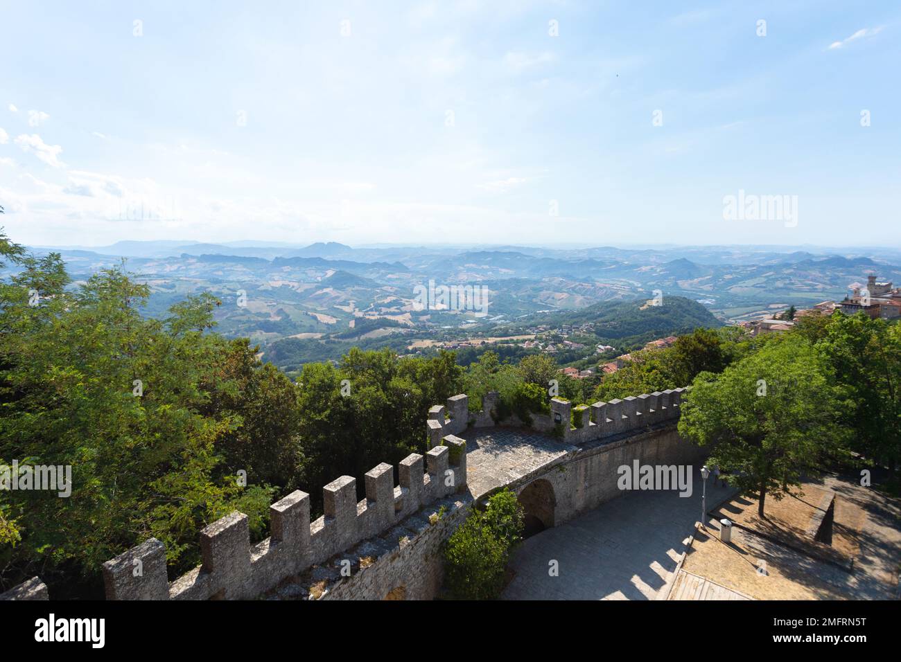 Fortaleza de Guaita en la República de San Marino, Italia Foto de stock