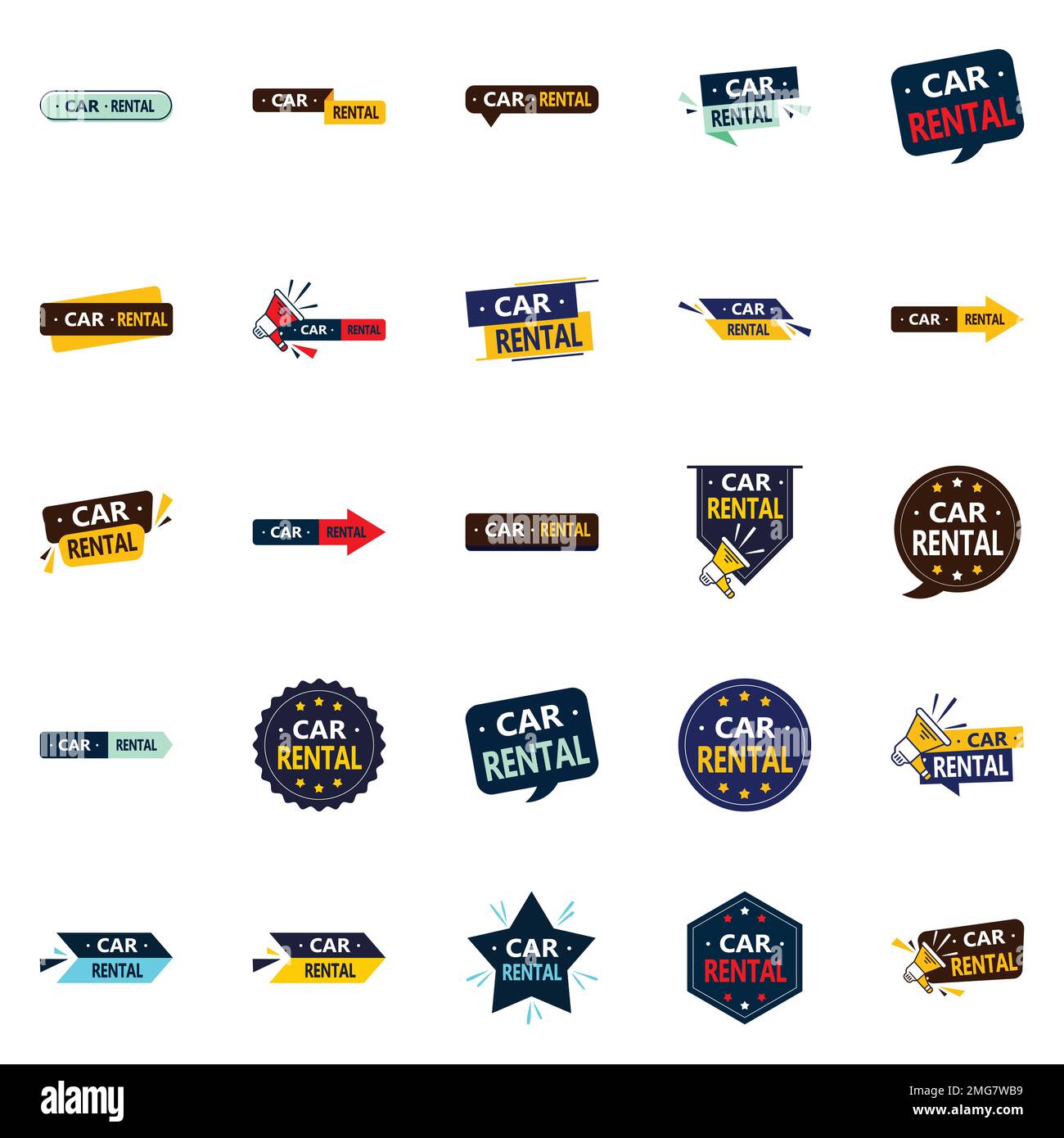 25 elementos vectoriales modernos para un enfoque fresco a su