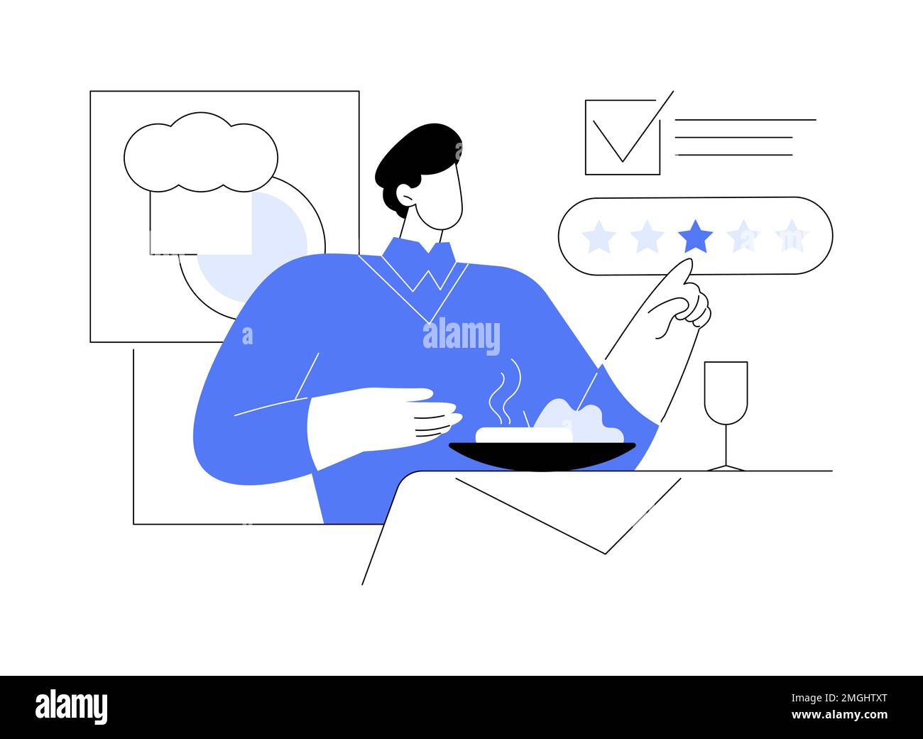 Crítica de alimentos concepto abstracto vector ilustración Imagen