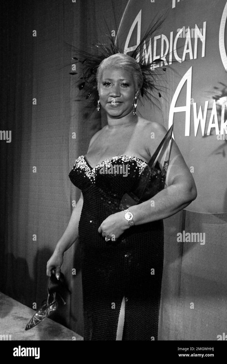 Aretha Franklin en el 1983 American Music Awraids. Crédito: Ralph Domínguez/MediaPunch Foto de stock