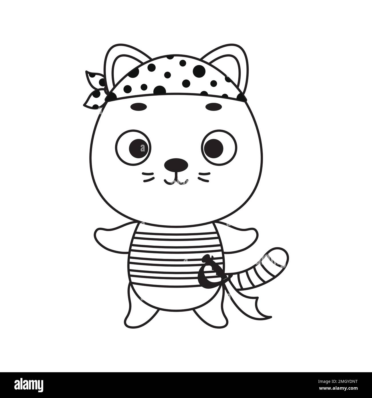 gato pirata, personagem de desenho animado do jogo, gato animal selvagem em  uma bandana e um chapéu armado com uma caveira, com um tapa-olho. 25477170  Vetor no Vecteezy