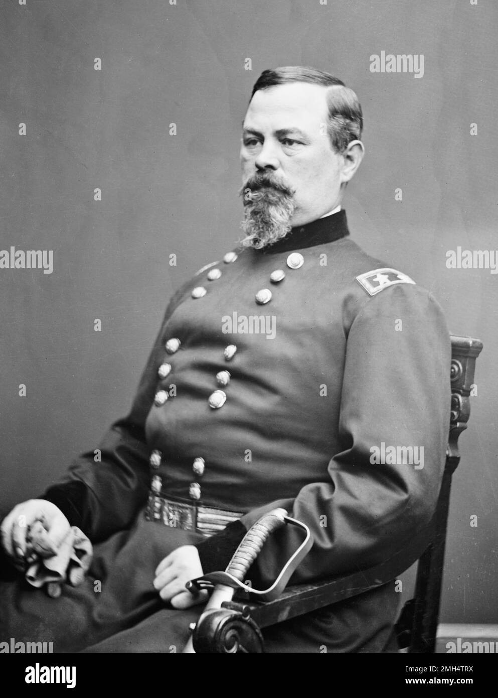 Irvin McDowell, que estaba al mando general de las fuerzas unionistas en la Primera Batalla de Bull Run durante la Guerra Civil Americana. Foto de stock