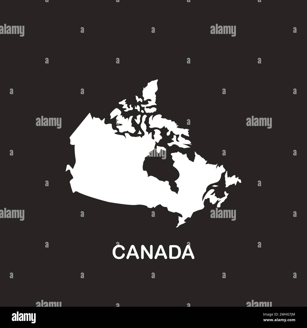 Icono de mapa de CANADÁ. ilustración vectorial diseño de símbolo. Ilustración del Vector