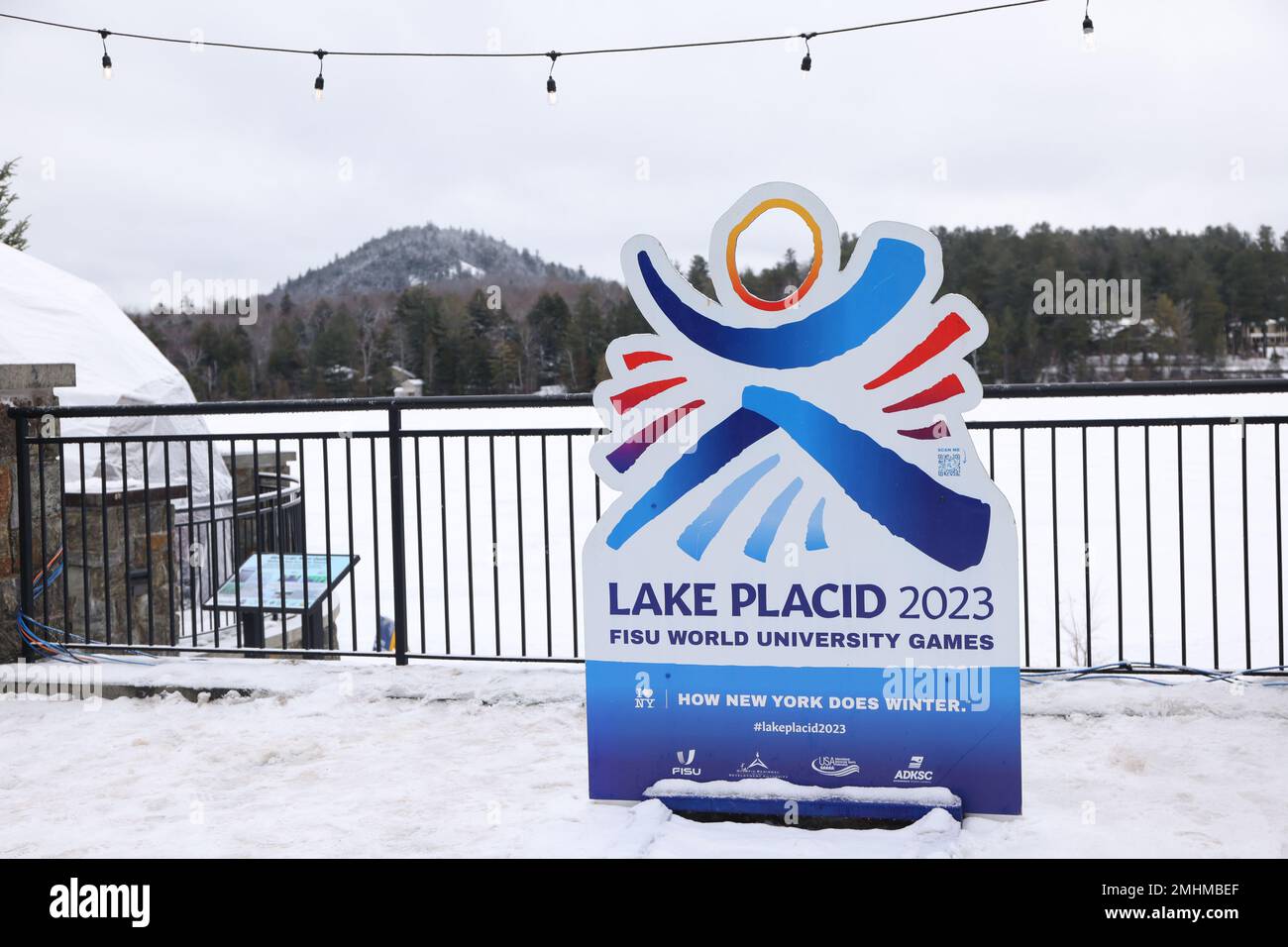 Vista GENERAL, 19 DE ENERO DE 2023 : Lake Placid 2023 FISU World University Games Winter en Lake Placid, NY, USA. (Foto de YUTAKA/AFLO SPORT) Foto de stock
