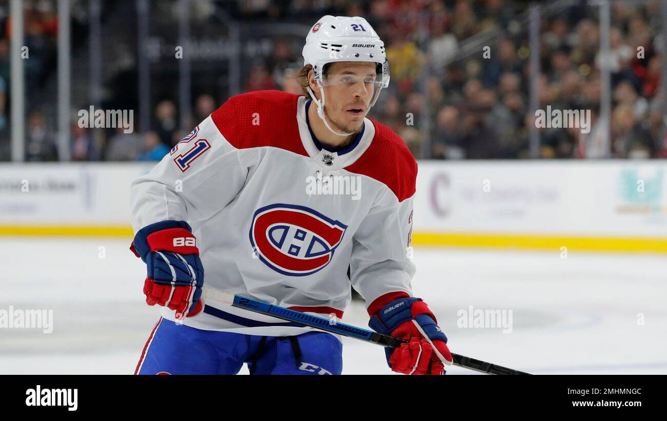 Montreal Canadiens center Nick Cousins (21) plays against the Vegas ...