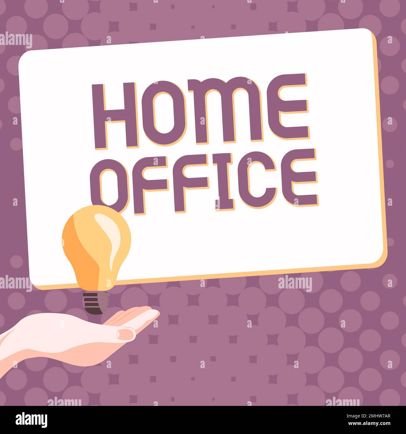 Título conceptual Home Office. Concepto que significa espacio designado en  la residencia de una persona para negocios oficiales Fotografía de stock -  Alamy
